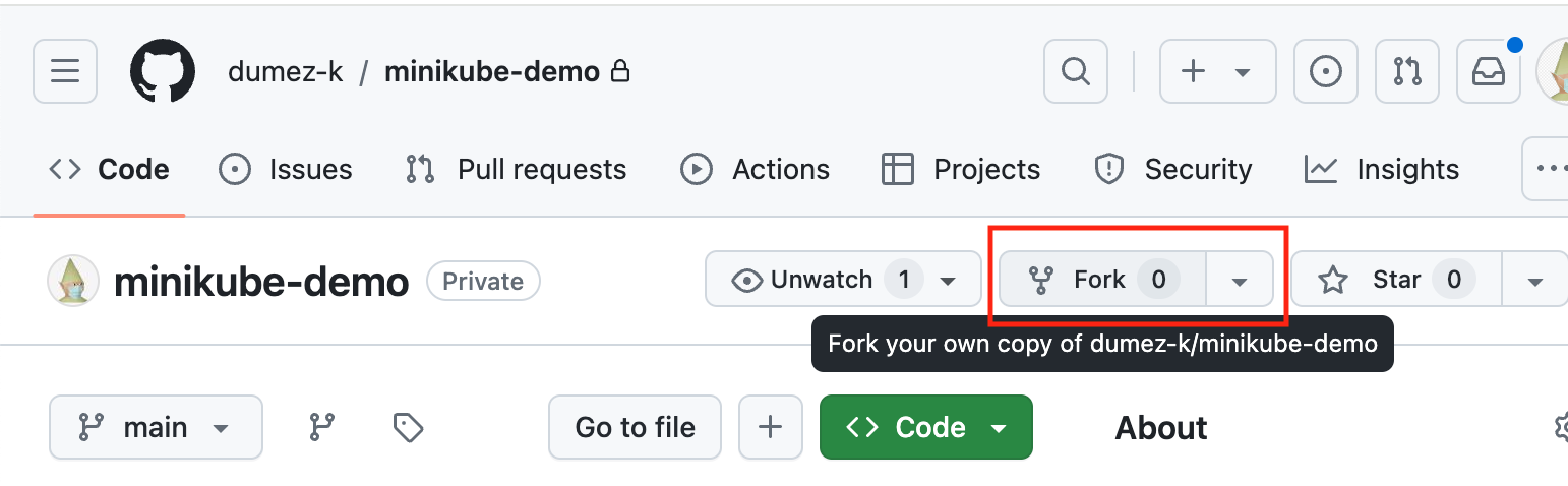 GitHub fork button screenshot